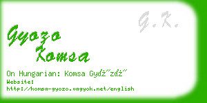 gyozo komsa business card